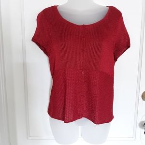 EMMA JAMES Knitted Top Burgundy Size Medium